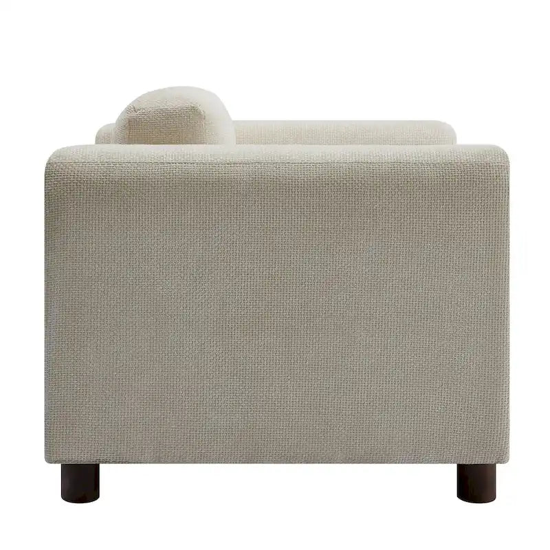 Fauteuil d'appoint en velours tissé avec coussin haute densité