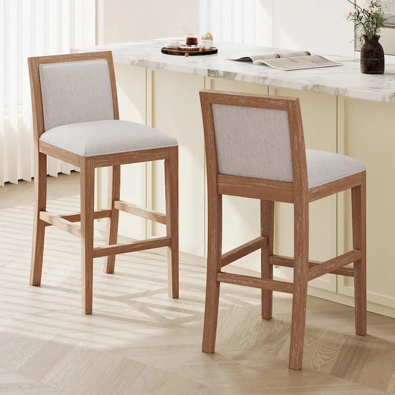 Tabourets de bar rétro, chaises de bar de 77,5 cm rembourrées