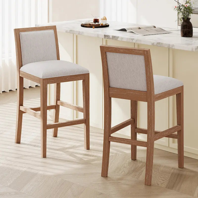Tabourets de bar rétro, chaises de bar de 77,5 cm rembourrées