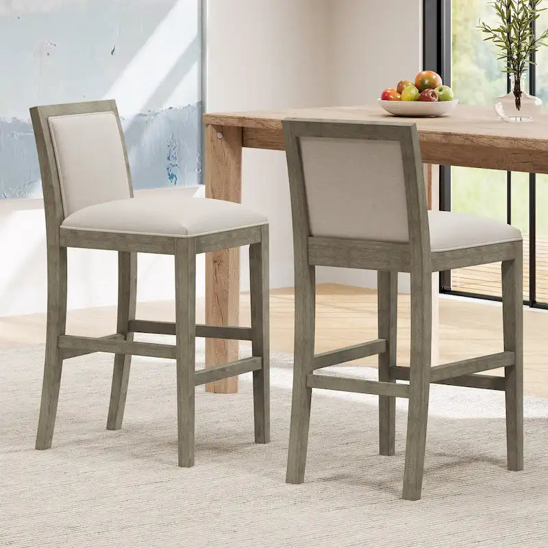 Tabourets de bar rétro, chaises de bar de 77,5 cm rembourrées