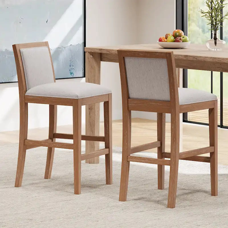 Tabourets de bar rétro, chaises de bar de 77,5 cm rembourrées