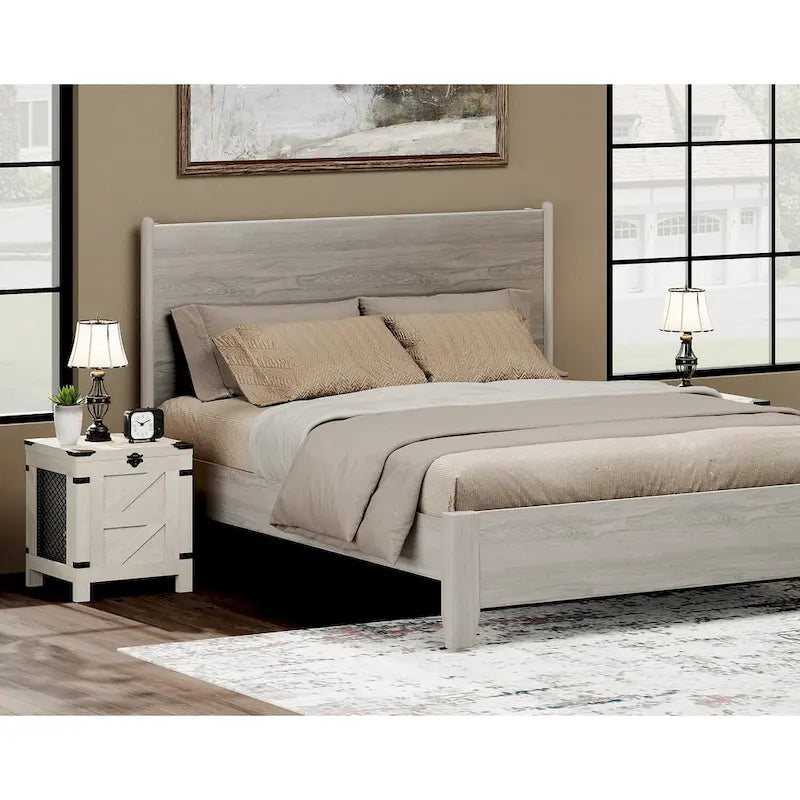 Table d'appoint relevable, table de chevet avec serrure rustique