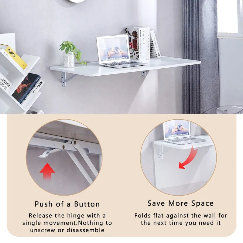 Table à langer pliable murale pour buanderie, idéale pour les petits espaces