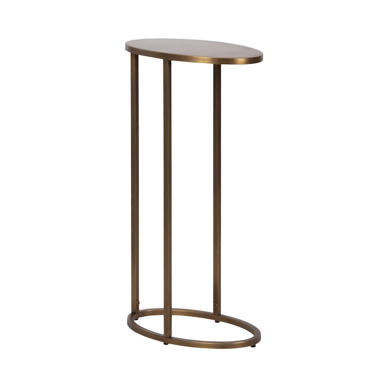 Table d'appoint ovale en métal