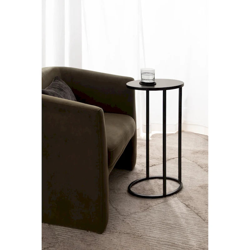 Kate and Laurel Natalli Metal Oval C-Table