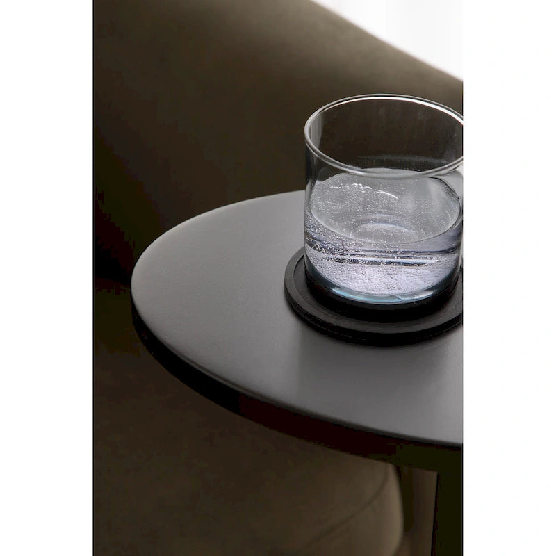 Table d'appoint ovale en métal