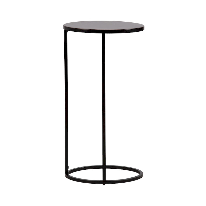 Table d'appoint ovale en métal
