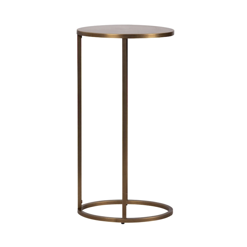 Table d'appoint ovale en métal