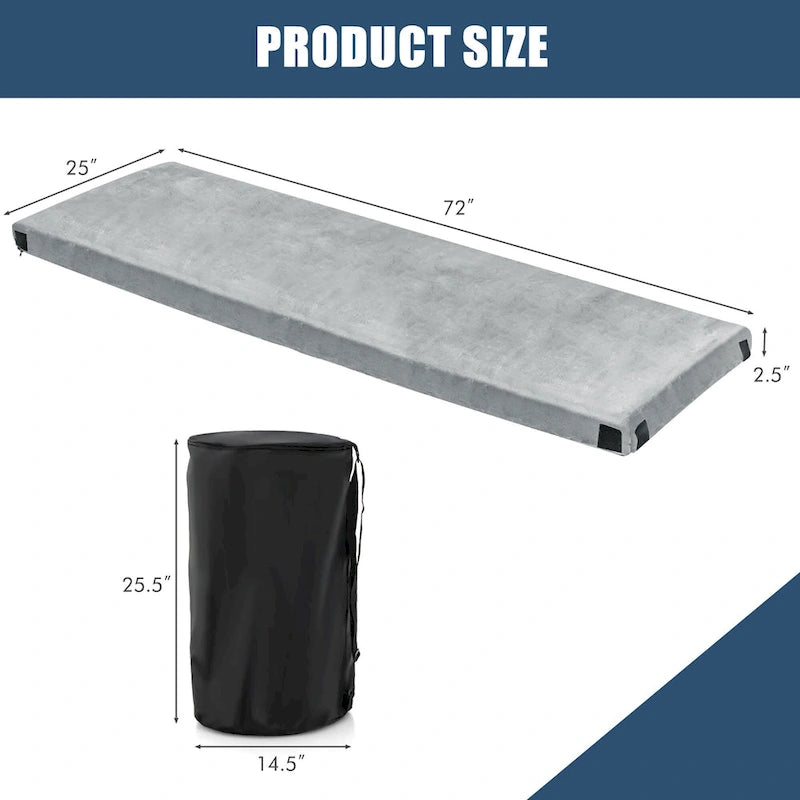 Matelas de voyage léger en mousse à mémoire de forme enroulable