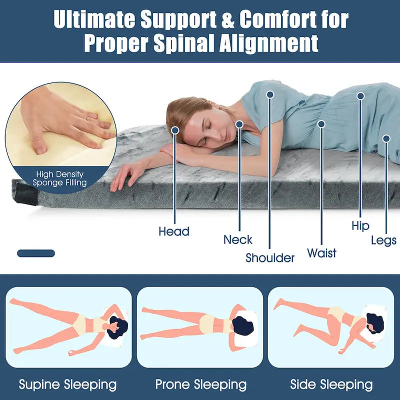 Matelas de voyage léger en mousse à mémoire de forme enroulable