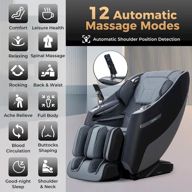 Fauteuil de massage corporel avec suivi lombaire