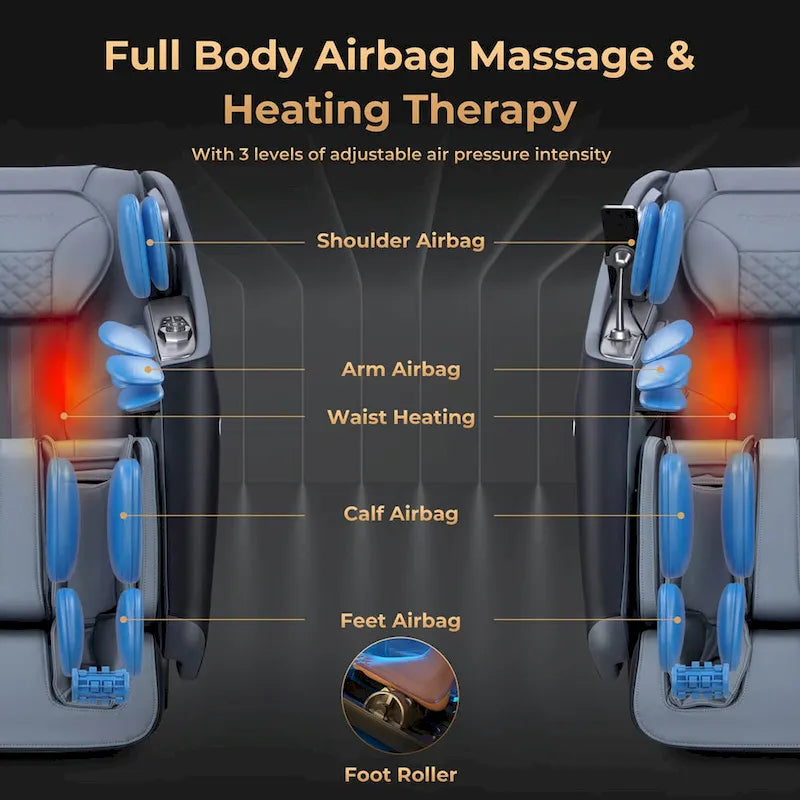 Fauteuil de massage corporel avec suivi lombaire
