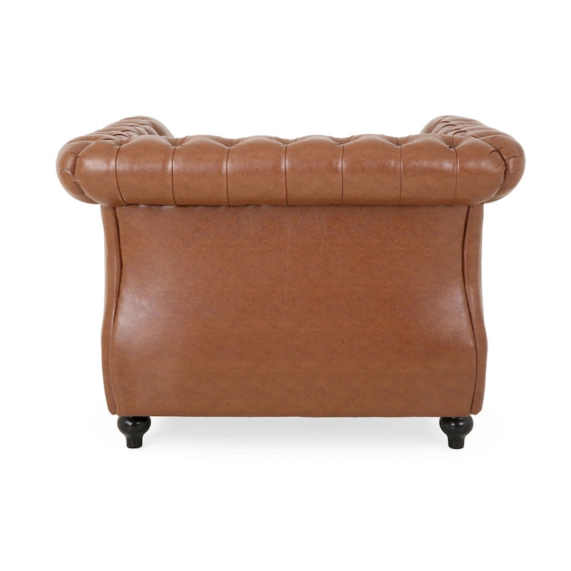 Fauteuil d'appoint capitonné en PU