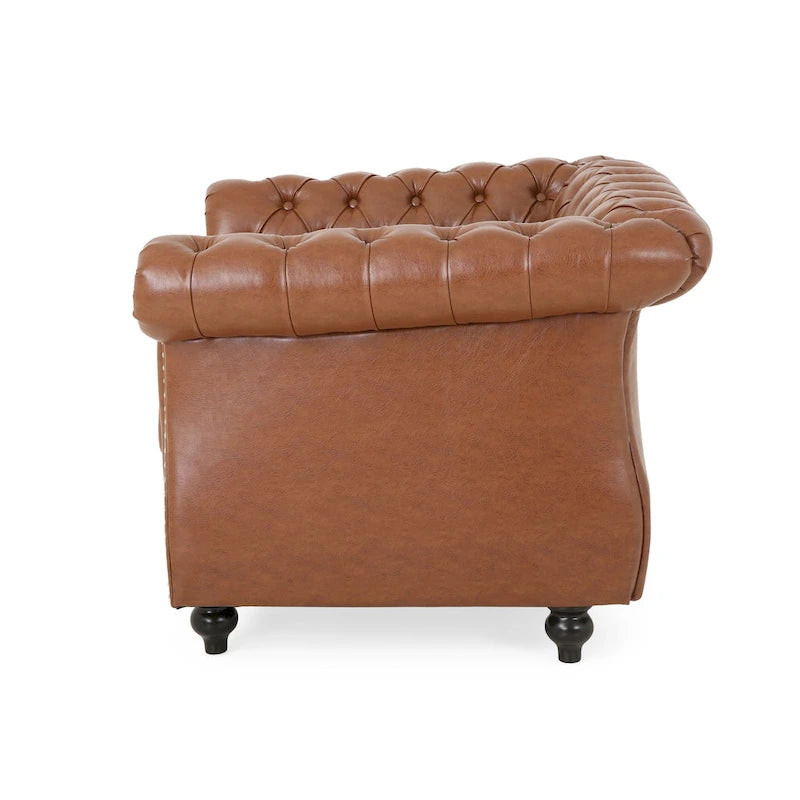 Fauteuil d'appoint capitonné en PU