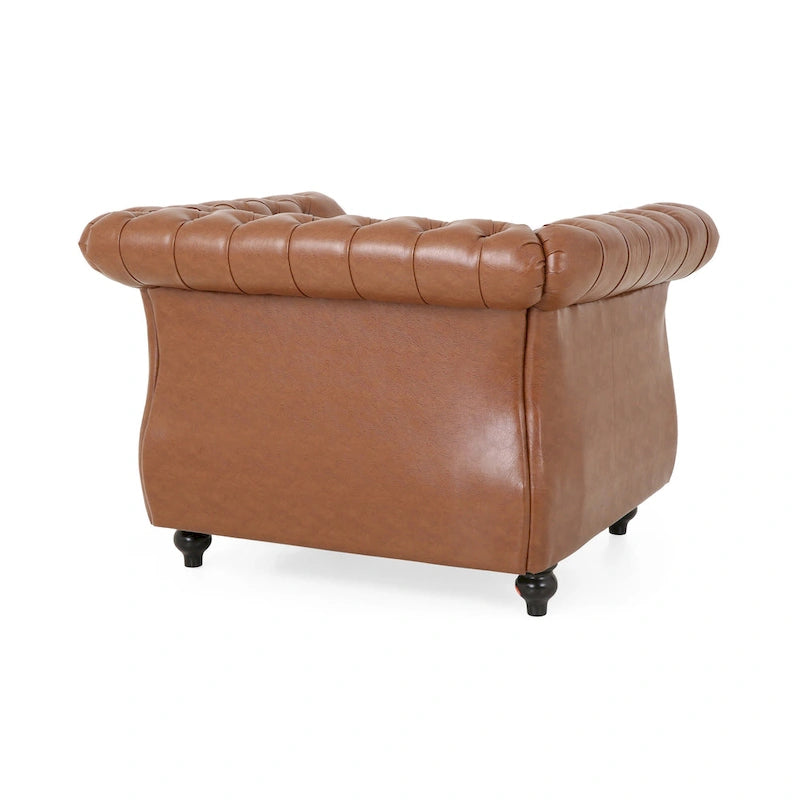 Fauteuil d'appoint capitonné en PU