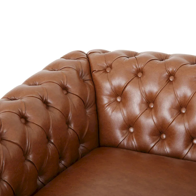 Fauteuil d'appoint capitonné en PU