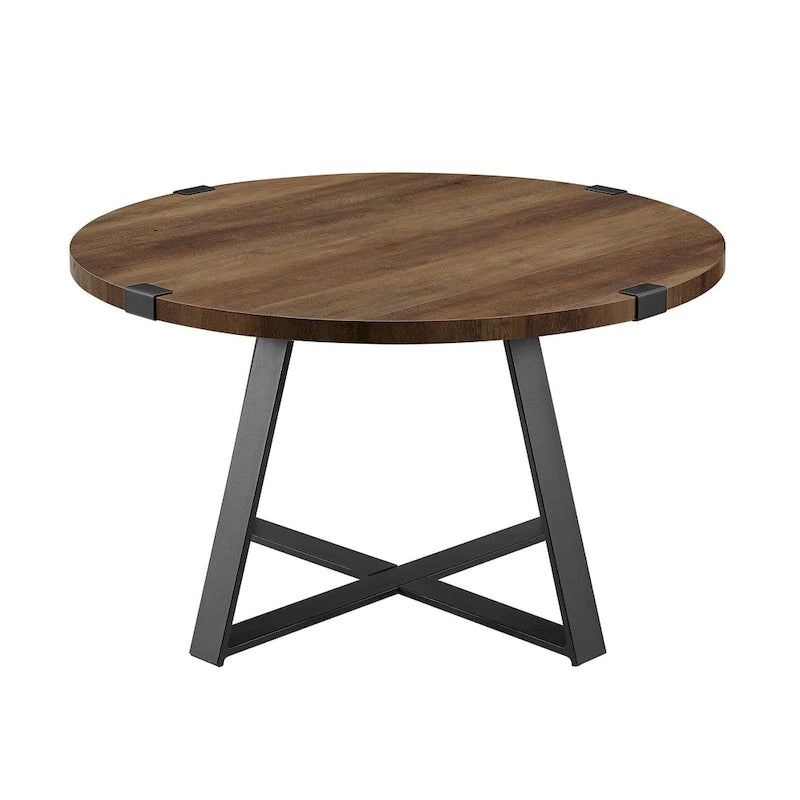 Table basse ronde en métal Wrap