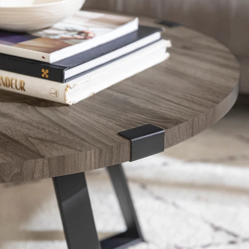 Table basse ronde en métal Wrap