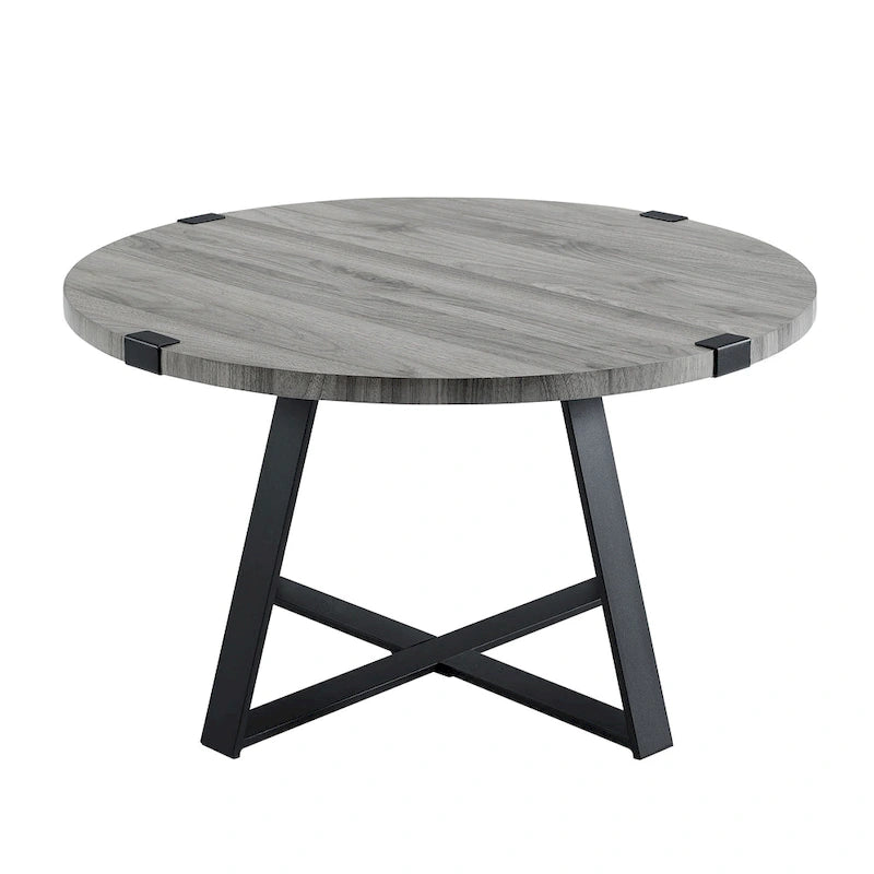 Table basse ronde en métal Wrap