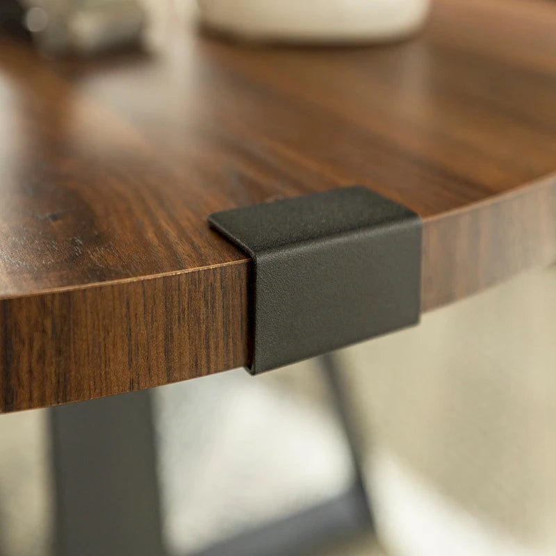 Table basse ronde en métal Wrap