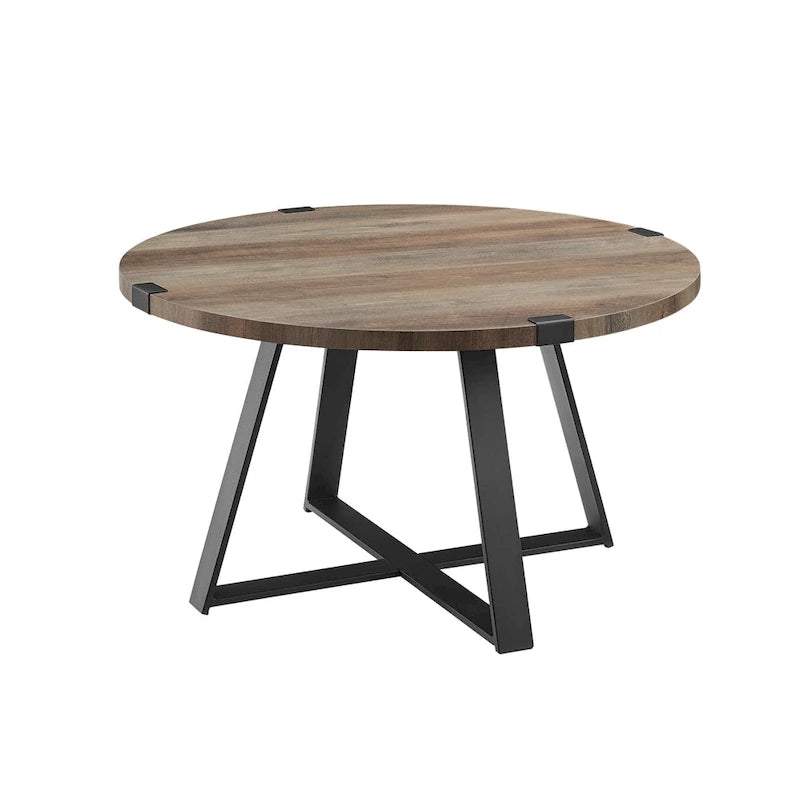 Table basse ronde en métal Wrap