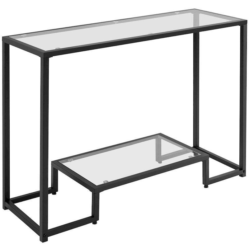 Console de table moderne en verre trempé pour entrée/véranda