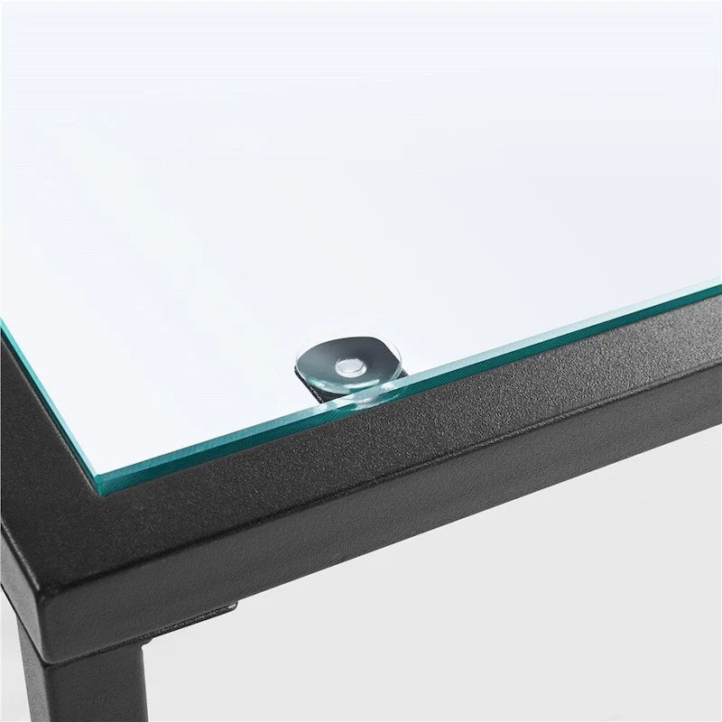 Console de table moderne en verre trempé pour entrée/véranda