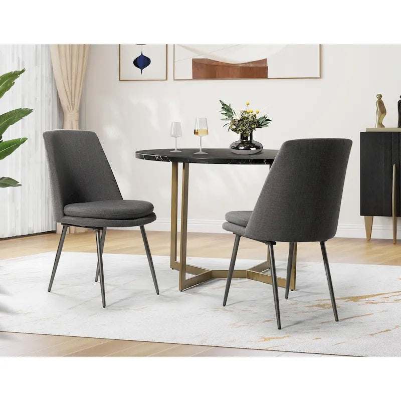 Chaises de salle à manger modernes et contemporaines avec pieds en métal