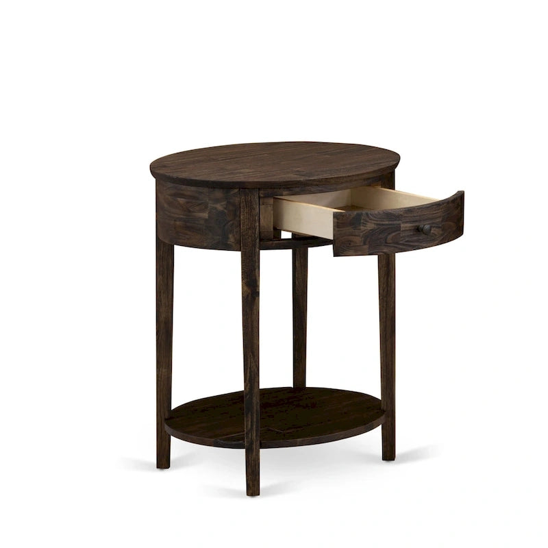Cadre de lit Tête de lit marron et 1 table de chevet en bois
