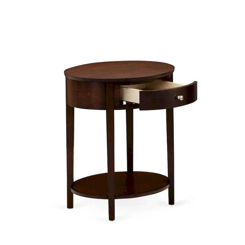 Cadre de lit Tête de lit marron et 1 table de chevet en bois