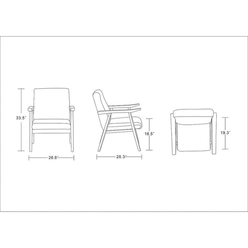 Fauteuil d'appoint en similicuir ambre