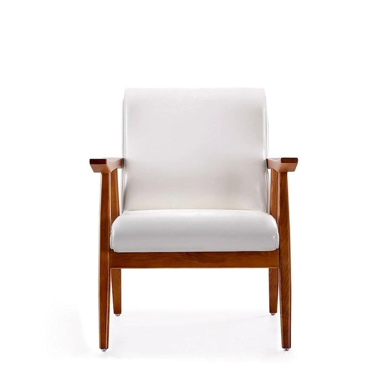 Fauteuil d'appoint en similicuir ambre