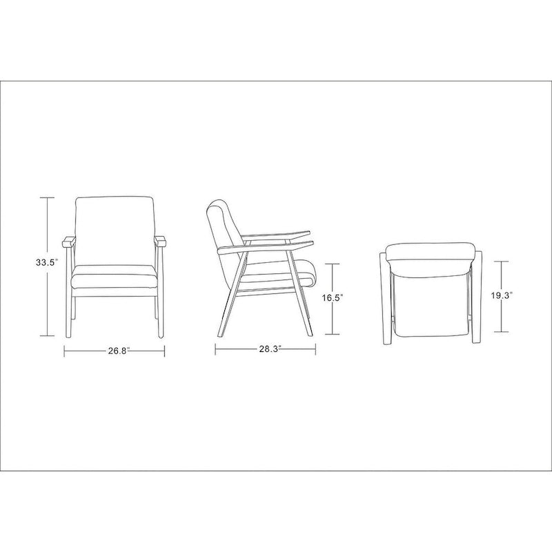 Fauteuil d'appoint en similicuir ambre
