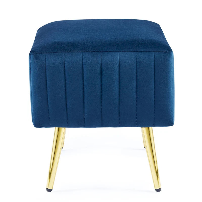 Banc d'entrée moderne rembourré avec assise en velours