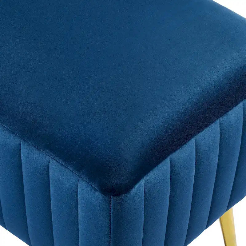 Banc d'entrée moderne rembourré avec assise en velours