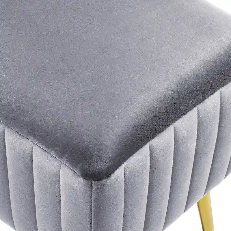 Banc d'entrée moderne rembourré avec assise en velours
