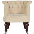 Fauteuil touffeté crème naturel