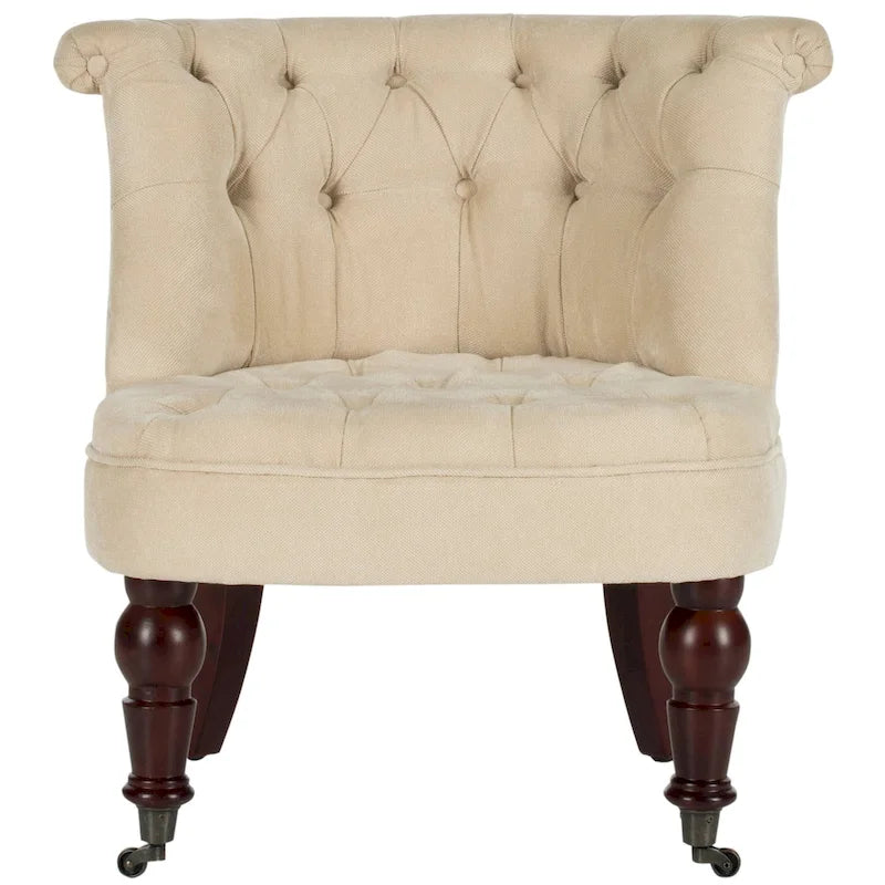 Fauteuil touffeté crème naturel