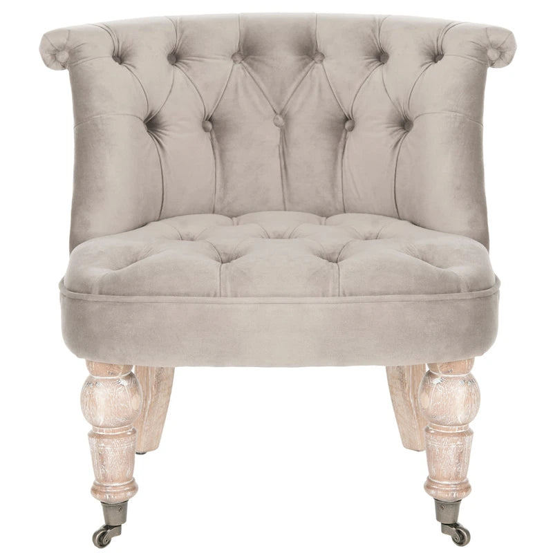 Fauteuil touffeté crème naturel