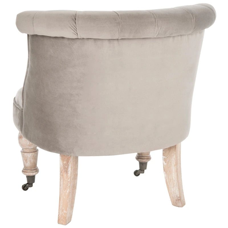 Fauteuil touffeté crème naturel