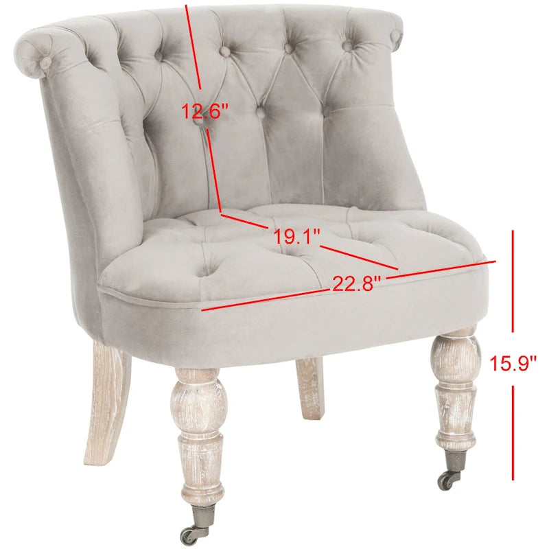 Fauteuil touffeté crème naturel