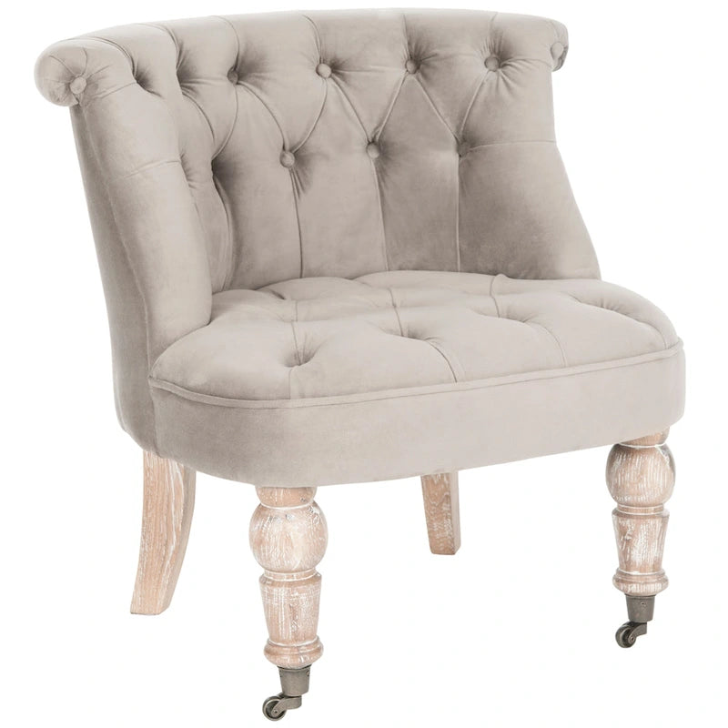 Fauteuil touffeté crème naturel