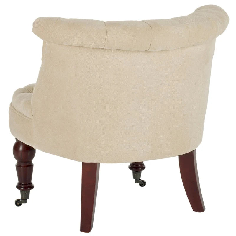Fauteuil touffeté crème naturel