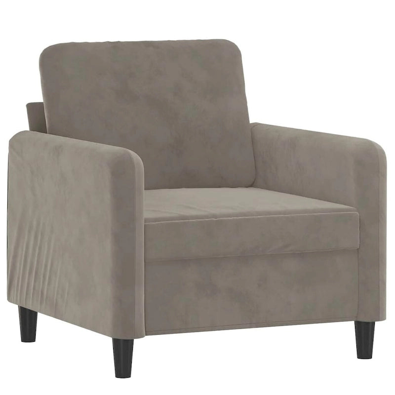 Fauteuil de salon d'appoint rembourré en velours avec accoudoirs