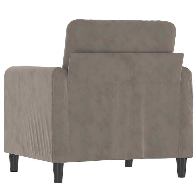 Fauteuil de salon d'appoint rembourré en velours avec accoudoirs
