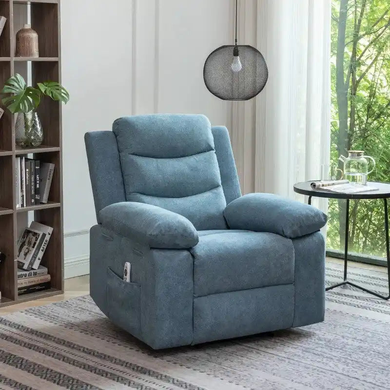 Fauteuil inclinable électrique avec fonction de massage réglable et système de chauffage
