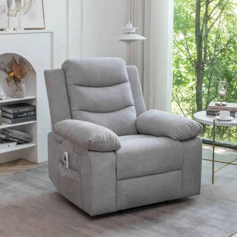 Fauteuil inclinable électrique avec fonction de massage réglable et système de chauffage