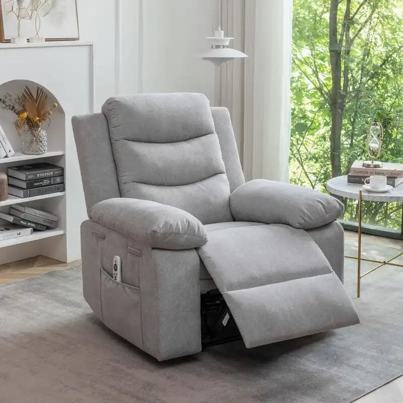 Fauteuil inclinable électrique avec fonction de massage réglable et système de chauffage