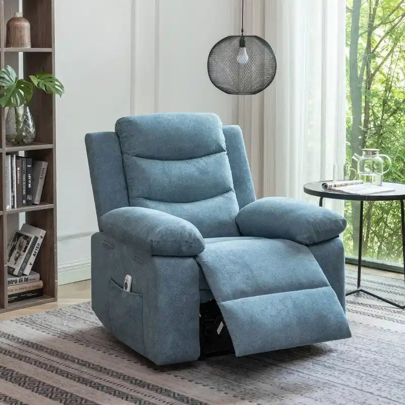 Fauteuil inclinable électrique avec fonction de massage réglable et système de chauffage