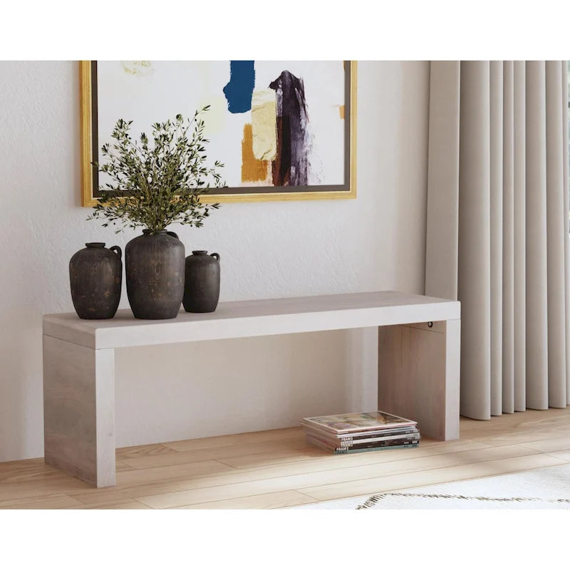 Banc en bois massif White Sand